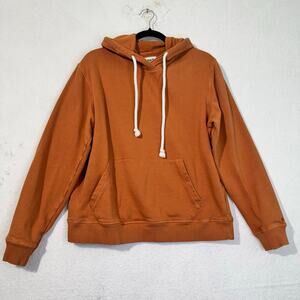 Pact One For All Hoodie Burnt Orange Organic Cotton Sweatshirt Unisex Medium